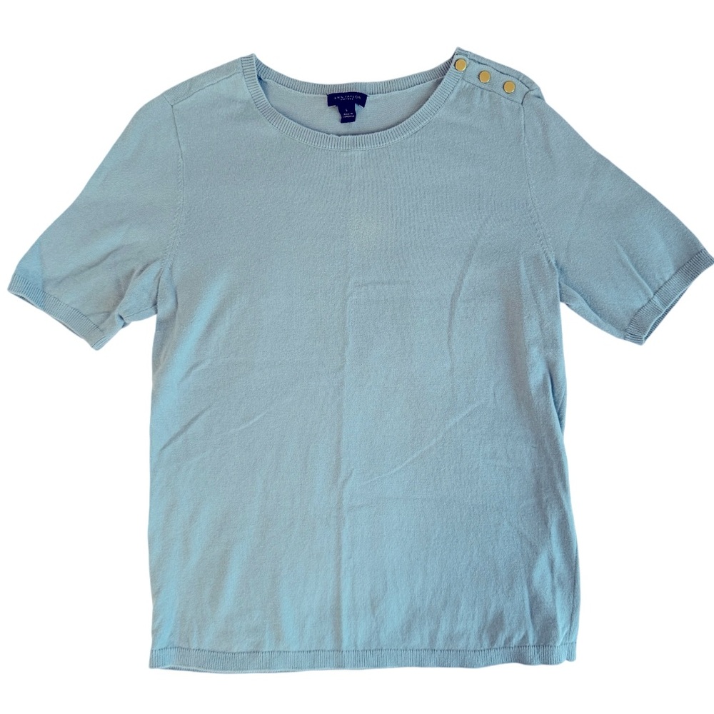 Ann Taylor Factory Light Blue Knit Sweater